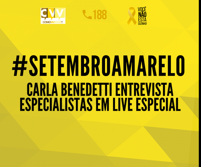 Setembro Amarelo - Live especial sobre prevenção ao suicídio